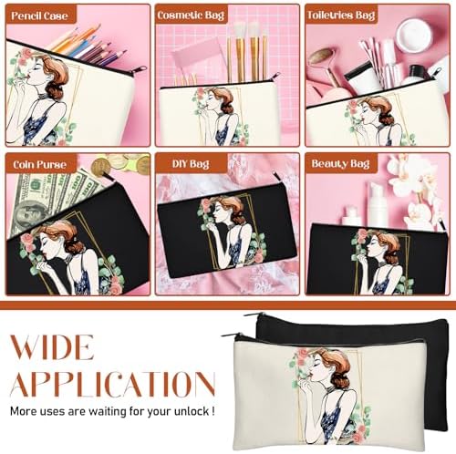 Legigo Blank Canvas Bags Zipper Pouch Makeup Bags Pencil Pouch Bulk - Image 5