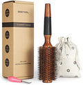 BESTOOL Round Brush for Drying, Boar Bristle Hair Brush, Large Round Style Brush for Women and Men, Smoothing, Curling, Adding Shine (2.5 Inch) by BESTOOL