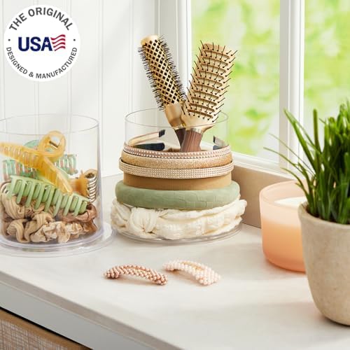 STORi Bella 2-Pack Headband and Scrunchie Holder | Clear Plastic Organizer Display Stand | Holds Hair Ties, Accessories, and Jewelry | Made in USA - Image 2