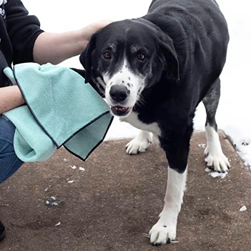 Ritz Premium Embroidered Microfiber Pet Towel (3-Pack), 18" x 28", Highly Absorbent, Fast-Drying, Long-Lasting, Super Soft 80% Polyester and 20% Polyamide Pet Cloth, Spa Blue - Image 5