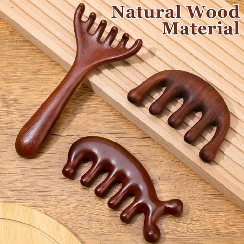ProSuites 3 Pcs Wooden Head Scalp Massager Comb, Head Massage Tool for Relaxation Hair Gua Sha Comb for Mother,Gaughter,Wife - Image 6