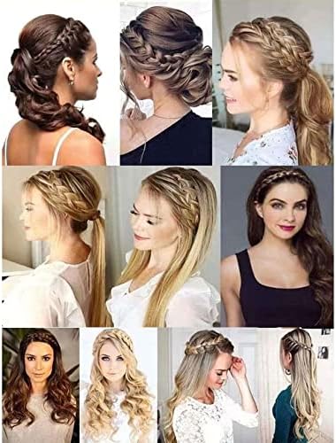 Synthetic Hair Braided Headband Classic Wide Strands Wedding Disorderly Fluffy Braids Wig Band Women Beauty Accessory - Image 7