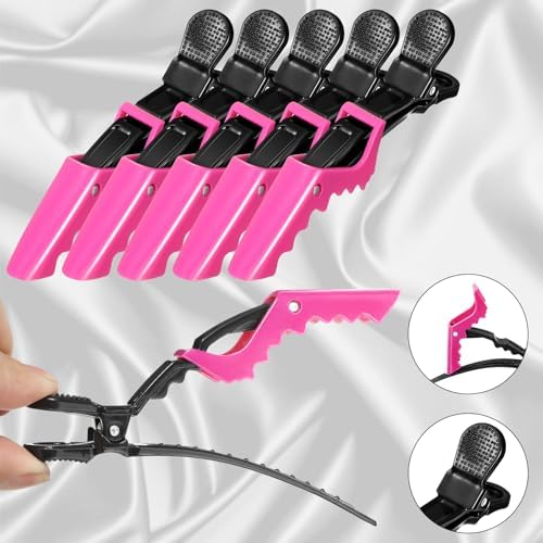7 Pieces Automatic Braider Set, Includes Electronic Tool Machine, Braid Maker Twister with Rat Tail Comb and Crocodile Clips for Styling (Rose Red) - Image 6