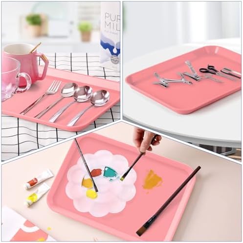 JMU 10 Pcs Warm Red Dental Procedure Tray Flat Tray Size B 13.25" X 9.75" - Image 6