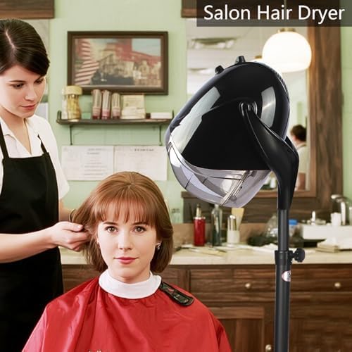 1000W Professional Hooded Hair Dryer,Standing Blow Hair Dryer with Cap and Wheels,Temperature and time are Adjustable,Suitable for Salon and Home - Image 4