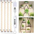 Hywyimlait LED Grow Light Strips for Indoor Plants Full Spectrum 3500K, 192 LEDs Plant Light Bar with 3/9/12H Timer, 10 Dimmable Levels for Seedling Succulent, 13 Inches, 4 Head by Hywyimlait