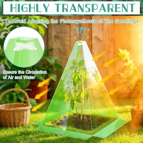 30 Packs 12"x 8" Garden Cloches for Plants,Plant Protectors from Animals - Image 4