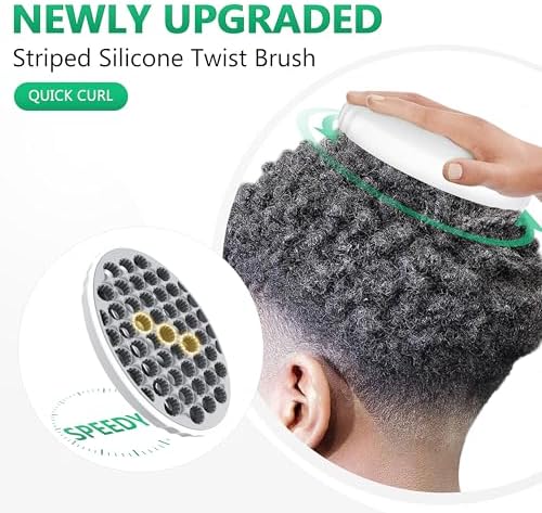 Curling Hair Brush Set with a Comb, Silicone Curl Brush for Men Women, Twist Brush for Afro Curls, Washable and Durable, Two-Sided Use (Gray, 1 Pcs) - Image 2