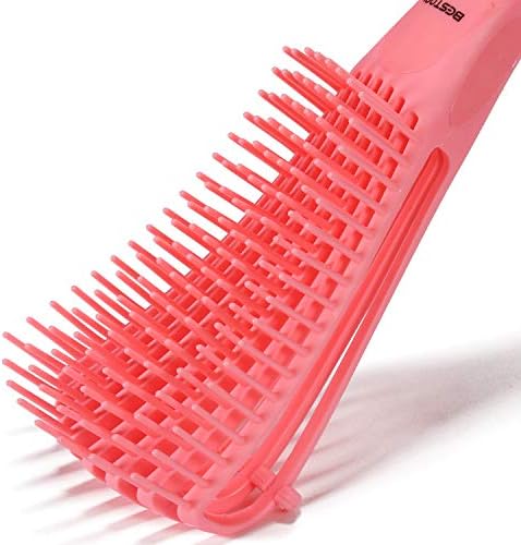 BESTOOL Hair Brush, Detangling Brush for Natural Black and Curly Hair (Pink, Afro 3/4abc), Ideal for Wet or Dry Hair - Image 6