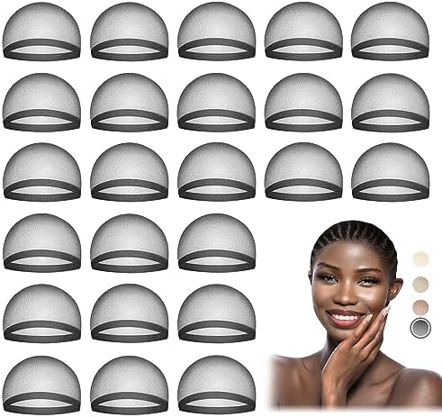 HD Wig Caps for Women, Sheer Wig Caps for Lace Front, Black 24 PCS by MYKURS