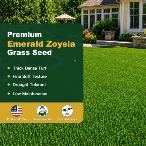 8 oz Emerald Zoysia Grass Seed, Premium Seeds for Lawn, Soft & Dense - Image 2