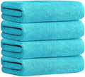 JML Microfiber Bath Towels, 4 Pack, 30" x 60", Aquamarine by JML