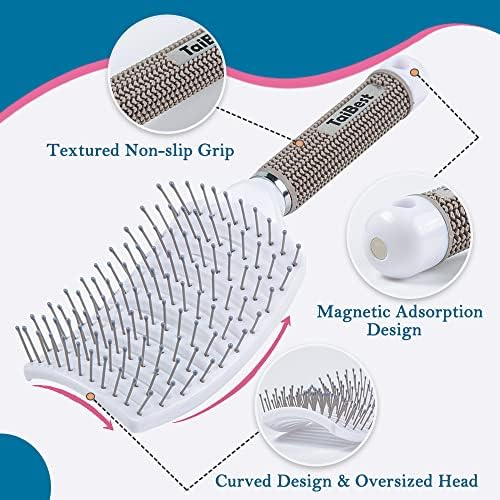 Boar Bristle Hair Brush Set – Wet/Dry Detangler for All Hair Types - Image 2