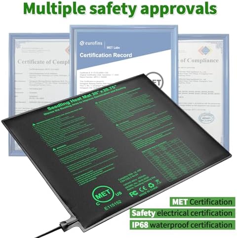 Seedling Heat Mat 20" x 20.75" Warm Hydroponic Plant for Indoor Gardening Germination Starting, Waterproof Durable - Image 5