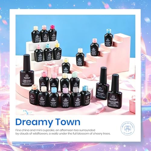 Beetles Gel Nail Polish Set, 23 PCS 20 Colors Pastel Macaron Gel Polish Kit - Image 5
