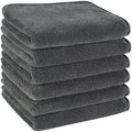 KinHwa Gray Bathroom Hand Towels, Microfiber Face Towels, 11x20 Inch by KinHwa