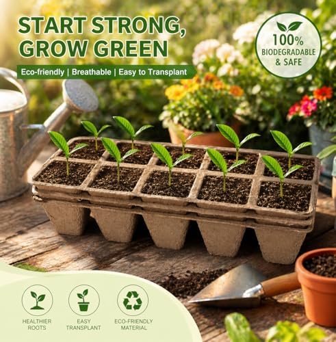 20 Pack Seed Starter Trays 10 Cell Plant Germination Tray, Seedling Starter Kit with Labels and Tools, Garden Propagation Trays for Indoor Outdoor Plants, Vegetables Flowers Herbs - Image 4