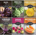 Rare Exotic Vegetable & Fruit Seeds for Planting – 6 Variety Heirloom Pack by SurvivalGardenSeeds