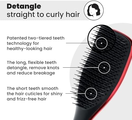 Tangle Teezer x Devil Wears Prada Ultimate Detangler Brush, Red Metallic - Image 2