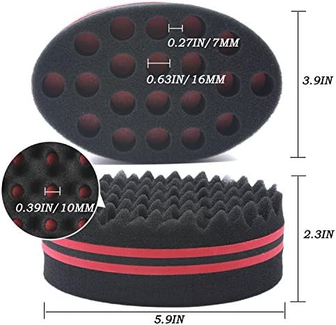 AIR&TREE Magic Barber Sponge Brush for Waves, Dreadlocks, Coils, and Afro Curls - Hair Care Tool with 7 & 16 mm Diameters (1 PCS) - Image 3
