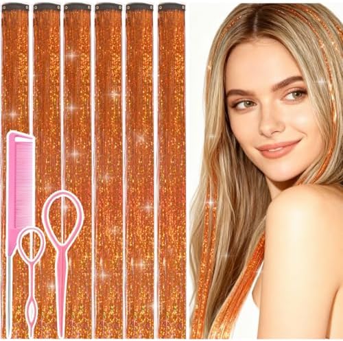 Hair Tinsel Clip in Orange Fairy Hair Tinsel Kit by Rootoofocusesonthesecretstoenhancingwomensbeauty
