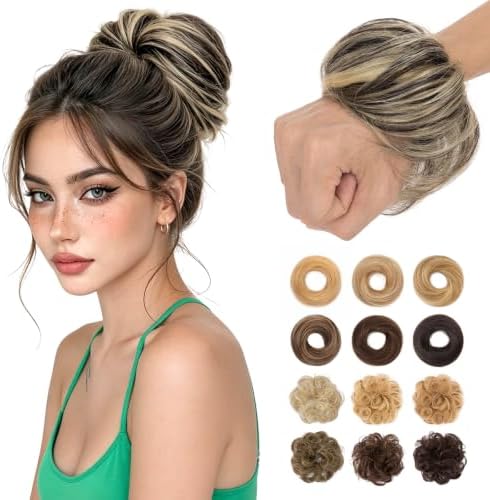 Messy Bun Hair Pieces Human Hair, Straight #1BP613R by SLEEKALON