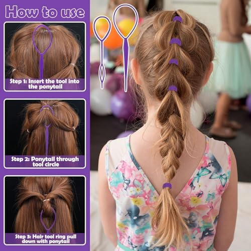 Cotton Toddler Hair Ties 32 Colors, 320 Pcs Baby Hair Ties with 15 Hair Styling Tools Organizer Box, Soft Seamless Elastic Hair Bands Hair Accessories for Girls Kids - Image 4