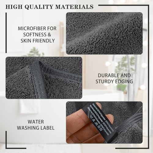 KinHwa Bathroom Hand Towels, Microfiber Face Towels, 20x40 Inch, 2 Pack - Image 5
