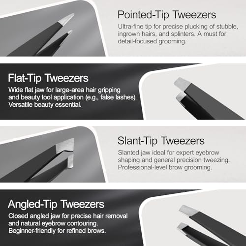Eyebrow Kit for Men, 17 in 1 Tweezers for Women Facial Hair - Image 3