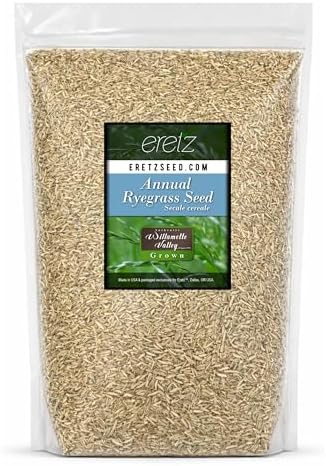 Annual RyeGrass Seed by Eretz - Willamette Valley, Oregon Grown. No fillers, No Weed or Other Crop Seeds (3lb) by Eretz