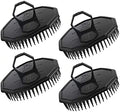 Scalp Massage Shampoo Brush, Segbeauty 4pcs Massage Hair Brushes Floriated Shower Comb for Deep Cleaning Hair Men's Hand Brush Growth Beard Brush Pet Grooming Brushes (Black(Ringed Handle)) by Segbeauty