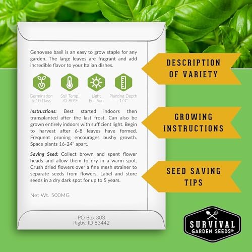 Aromatic Herb Garden Seeds Variety Pack – 5 Popular Heirloom Herbs - Image 2