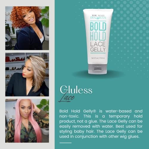 The Hair Diagram Bold Hold Lace Gelly, Glueless Temporary Lace Hold (6oz) - Image 4