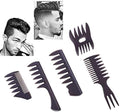 Styling Hair Comb Set Salon Barber Hairstylist Comb 5 Pack Professional Hair Brush Retro Hairdressing Hair Care Style Accessory Double-sided for Men Boy Gentleman by Unknown