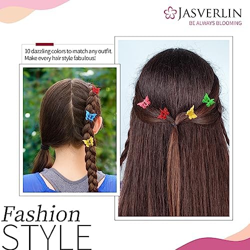 JASVERLIN Mini Butterfly Hair Clips, Y2K Claw Clips 50 Pcs - Image 5