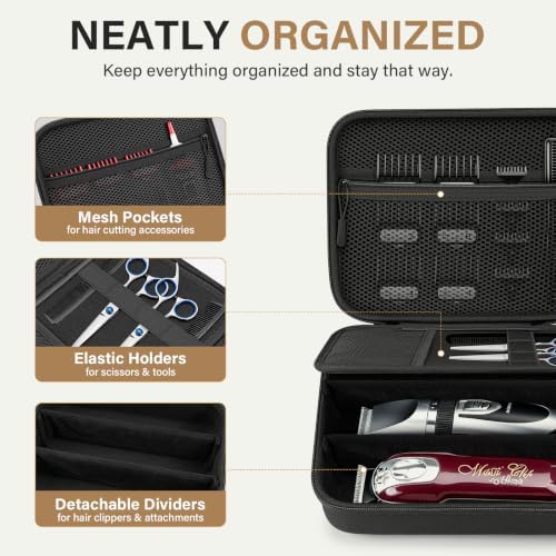 Barber Bag Hard Travel Hair Clipper Case for Clippers & Trimmers - Image 4
