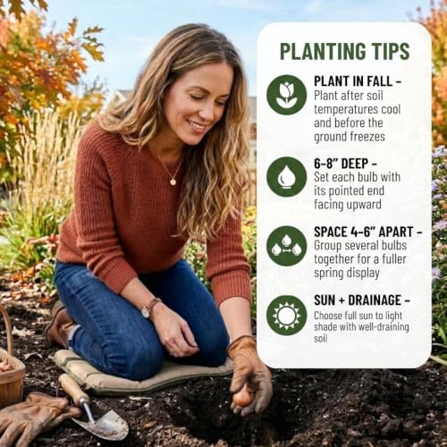 25 Kunyun Tulip Bulbs | Color-Changing Darwin Hybrid Tulips for Spring Beds - Image 6