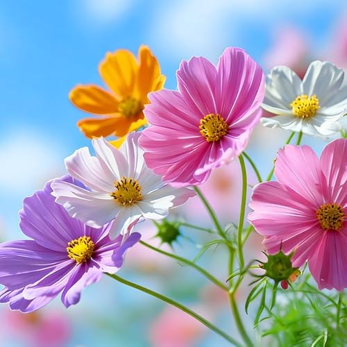 2000pcs Cosmos Seeds for Planting, Perennial Cosmos Hummingbird Vine Flower Seeds, Heirloom Non-GMO Open Pollinated Wildflowers for Home Garden Outdoors - Image 6