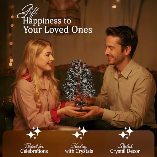 YATSKIA Black Tourmaline Crystal Tree, Birthday Gifts for Women, Mom & Grandma, Handmade Gem Tree of Life, Boho Home, Room & Office Desk Decor, Thank You Gifts - Image 5