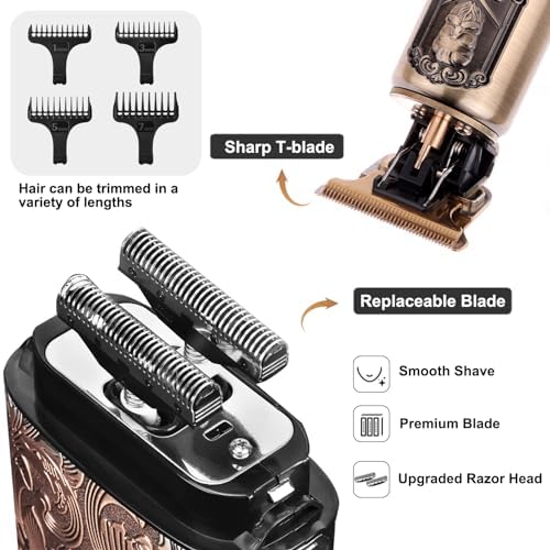 Ufree Foil Shaver and Beard Hair Trimmer Set, Men Electric Razor，Mens Gifts - Image 5