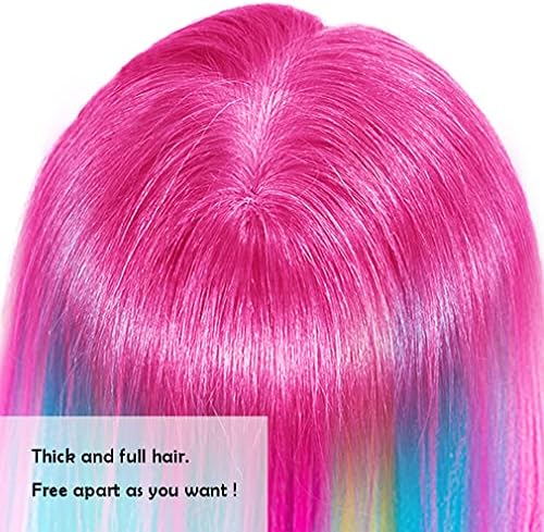 FABA Mannequin Head with Hair Colorful Doll Head for Hair Styling 26"-28" - Image 4