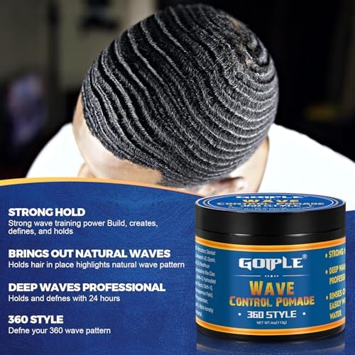 Curved 360 Wave Brush For Black Men Medium Hard Palm Brush for Laying Down Waves Made with Natural Boar Bristle and Wood Easy to Hold | Wave Pomade Strong Hold for Creating 360 Layer Hair Waves - Image 5