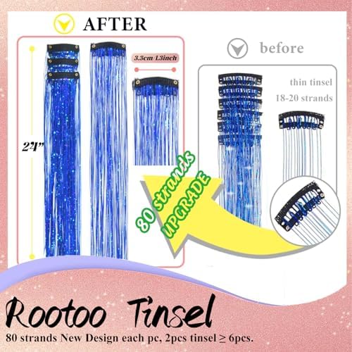 Hair Tinsel Clip in Blue Fairy Hair Tinsel Kit - Image 2