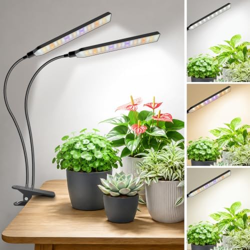 Kullsinss Clip-on Plant Lights for Indoor Growing, 114 LEDs 15W Grow Light by HOME