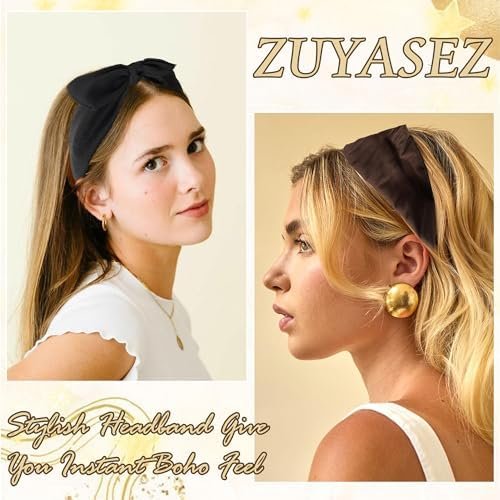 6 Pcs Bow Headbands for Women Boho Rabbit Ears Hair Bands Head Band - Image 7
