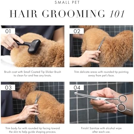 Tweezerman 7" Pet Grooming Shears-Safety Round Tips for Dogs & Cats - Image 3