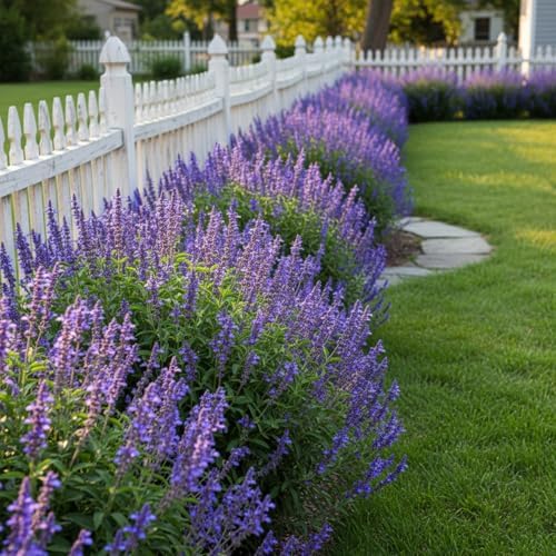 Blue Sage Seeds for Planting, 2000 Salvia Farinacea Wildflower Seeds, Sage Seed for Planting Perennial Gardens, Attract Hummingbirds and Butterflies Naturally - Image 4