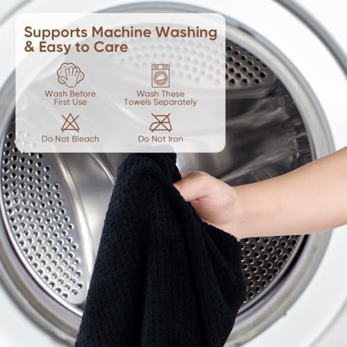 HOMEXCEL 5PK Microfiber Hair Towels, 40x20 in, Fast Drying for Long Hairs - Image 6