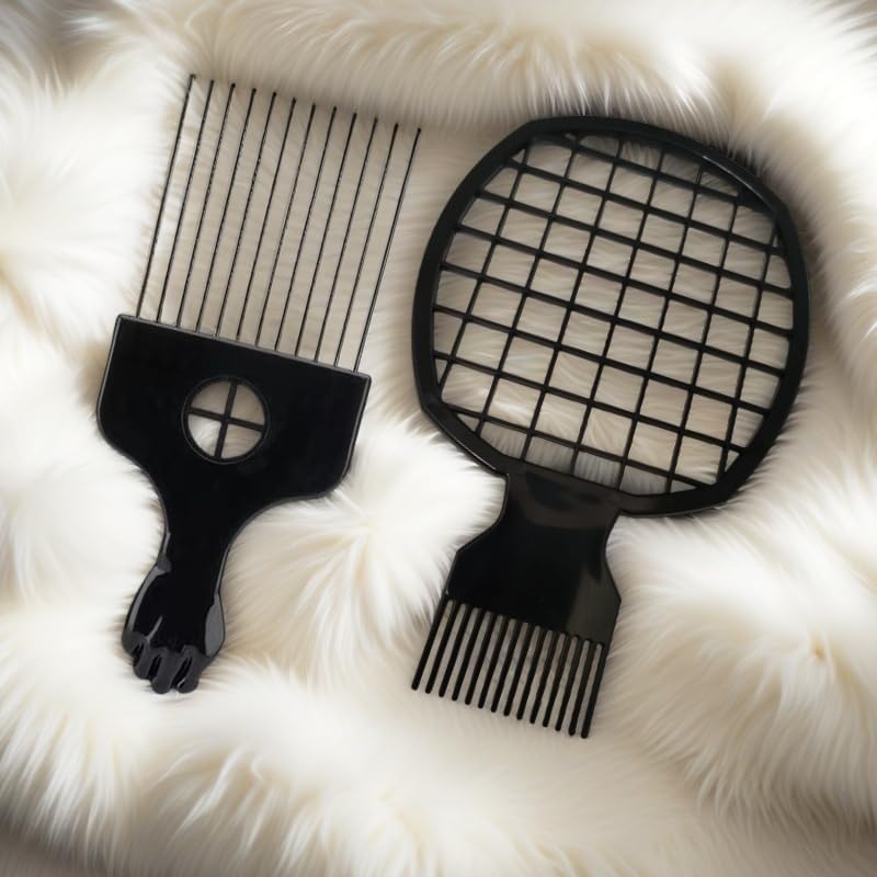 Upgraded Hair Twist Comb Hair Sponge Brush and Metal Afro Hair Pick Comb Set for Black Men Women Curls, 2 In 1 Afro Hair Coil Pick Combs Curl Brush (2 Pcs) - Image 7