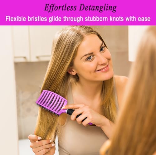 Detangling Brush for Women & Kids, Wet & Dry Hair, All Hair Types - Image 4